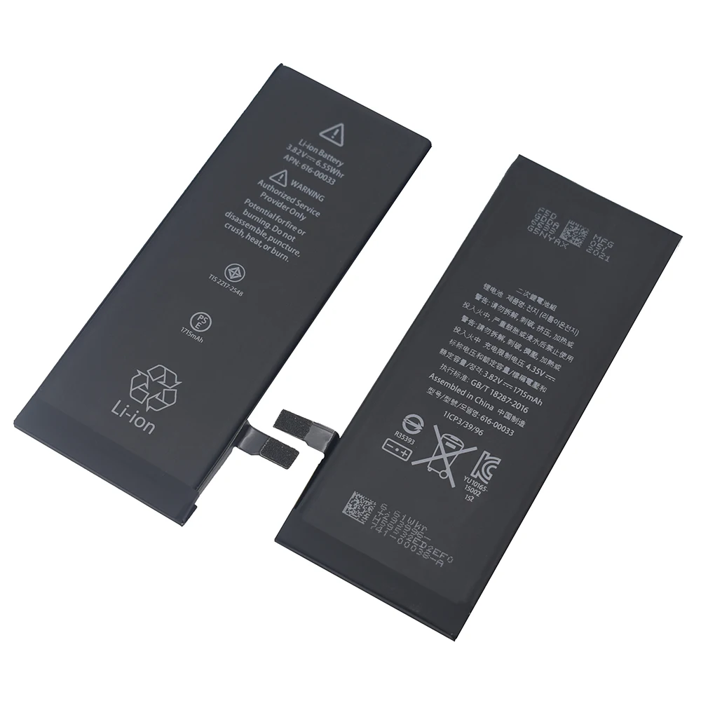 1715mah Battery For iPhone 6 6s 6 s 7 8 Plus Original High Capacity Bateria Replacement Batterie For iPhone X Xs Max Xr 7P 8P
1715mah Battery For iPhone 6 6s 6 s 7 8 Plus Original High Capacity Bateria Replacement Batterie For iPhone X Xs Max Xr 7P 8P