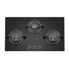 3 Burner Stove 2 Triple Ring 1 Semi Rapid3 Good Quality 3 Gas Ring Burner Glass Built In Gas Stove