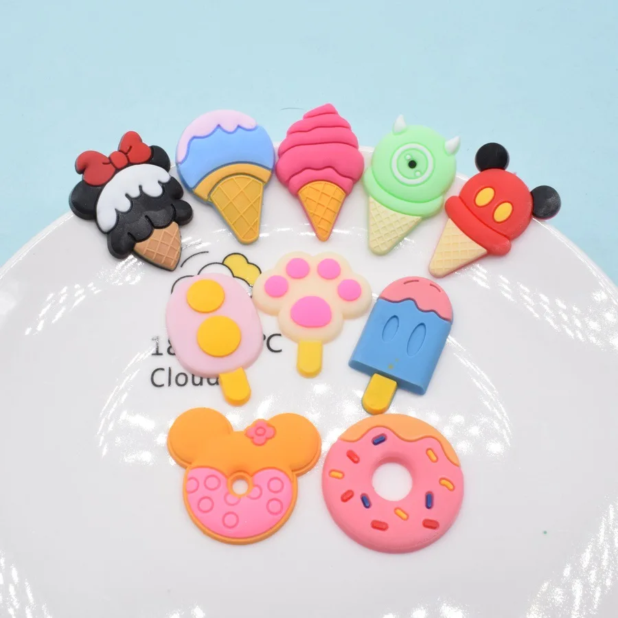 Wholesale PVC clog charms mickey Ice cream designer custom for clog sandals charms and bracelet for kids Amazon hot sales, As picture
Wholesale PVC clog charms mickey Ice cream designer custom for clog sandals charms and bracelet for kids Amazon hot sales, As picture
