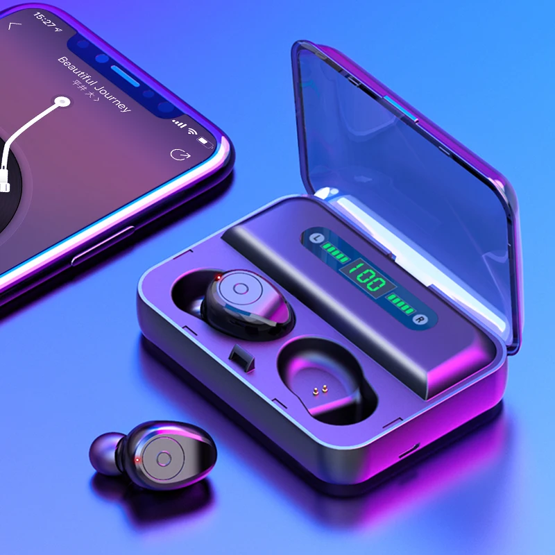Bluetooth 5.0 In-ear Wireless Stereo Earphone IPX5 Waterproof Mini Earpieces Wireless with Microphone
Bluetooth 5.0 In-ear Wireless Stereo Earphone IPX5 Waterproof Mini Earpieces Wireless with Microphone