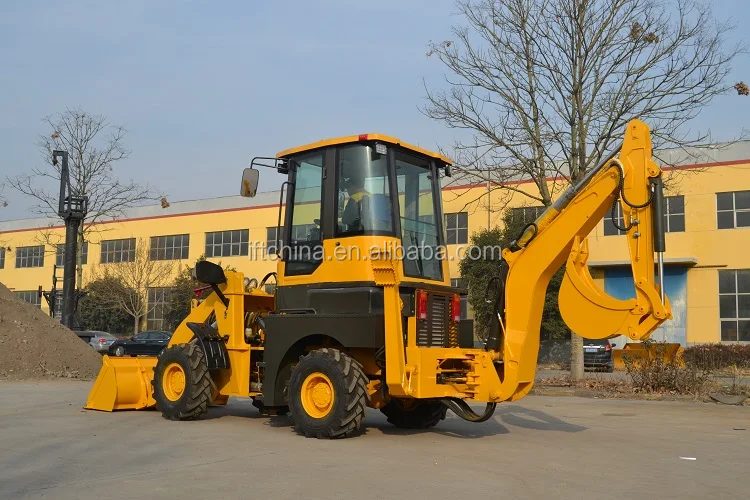 Mini X Backhoe Excavator Loader Four Wheel Drive Hydraulic Backhoe