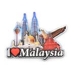 Customized 3d epoxy resin magnets fridge magnets for Malaysia souvenir gift
