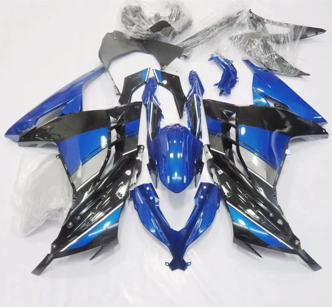 

2022 WHSC Motorcycle Fairing Fit For KAWASAKI Ninja 300 2013-2016 ABS Plastic Bodywork Blue Black, Pictures shown
