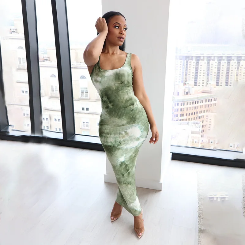 Tie Dye Print Sleeveless Summer Bodycon Maxi Dresses Sexy Long Party Night Club Casual Tank Dress For Women Clothes B313
Tie Dye Print Sleeveless Summer Bodycon Maxi Dresses Sexy Long Party Night Club Casual Tank Dress For Women Clothes B313