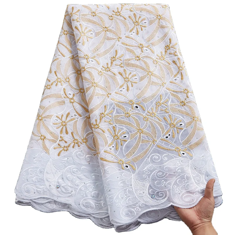 2361 Free Shipping Nigerian Swiss Voile Lace Fabric White Gold African Embroidery Cotton Fabric Flowers For Clothing, Shown
2361 Free Shipping Nigerian Swiss Voile Lace Fabric White Gold African Embroidery Cotton Fabric Flowers For Clothing, Shown