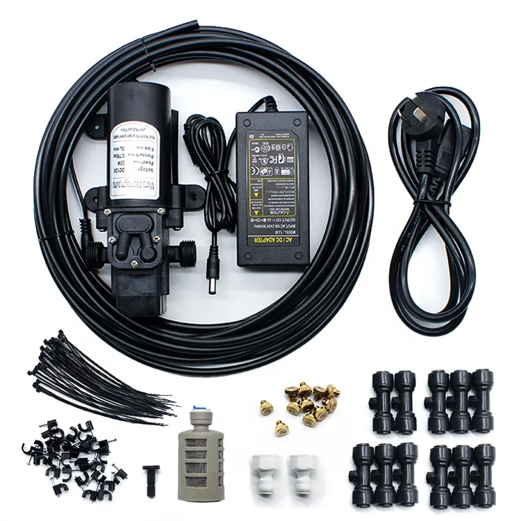 DIY Outdoor Cooling Mist Nozzle Sprayer Water Irrigation System Garden Misting System, Black
DIY Outdoor Cooling Mist Nozzle Sprayer Water Irrigation System Garden Misting System, Black
