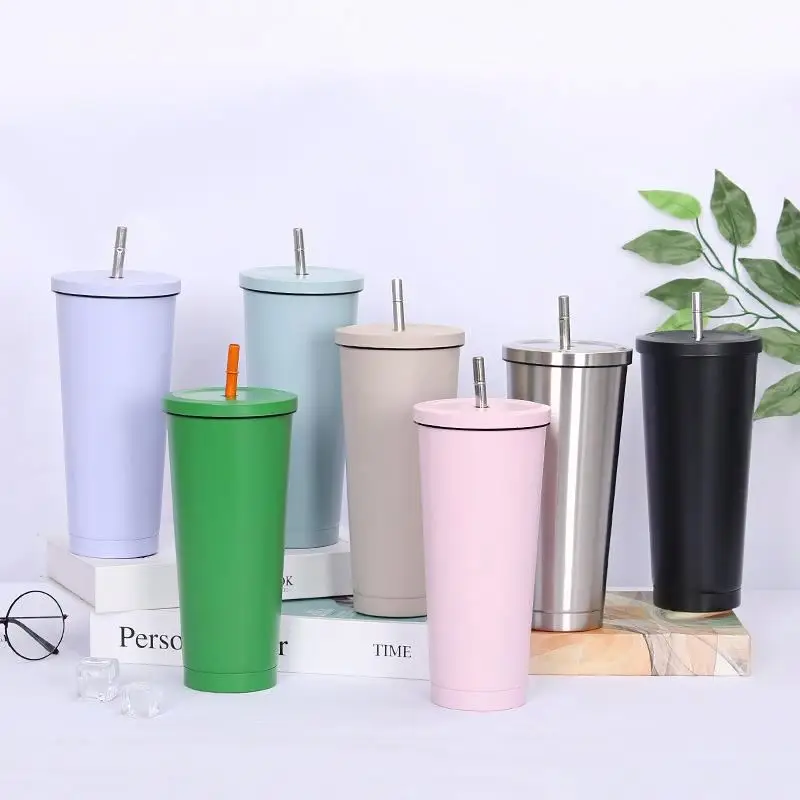 24oz Large Capacity 750ML 304 Stainless Steel Straw Cup Vacuum Solid Color Coffee Mug Tumbler Straw Thermos Cup
24oz Large Capacity 750ML 304 Stainless Steel Straw Cup Vacuum Solid Color Coffee Mug Tumbler Straw Thermos Cup
