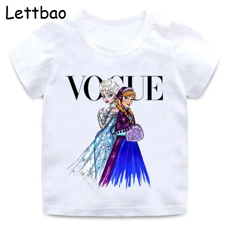 

Children Snow White Alice Vogue Princess Print Girls T Shirt Cartoon Kids Clothes Causal T Shirt, Picture