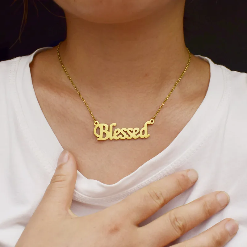 2021 Best Selling Gold Lucky Jewelry 14K Stainless Steel Gold Plated Custom Letter Name Necklace Blessed Letter Necklace
2021 Best Selling Gold Lucky Jewelry 14K Stainless Steel Gold Plated Custom Letter Name Necklace Blessed Letter Necklace