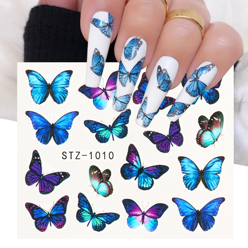 3D Nail Art Stickers Blue Butterfly Design 1pcs Pattern Water Tattoo Decorations Nail Art Printing Transfer DIY Nail Sticker, Coloful nail painting
3D Nail Art Stickers Blue Butterfly Design 1pcs Pattern Water Tattoo Decorations Nail Art Printing Transfer DIY Nail Sticker, Coloful nail painting