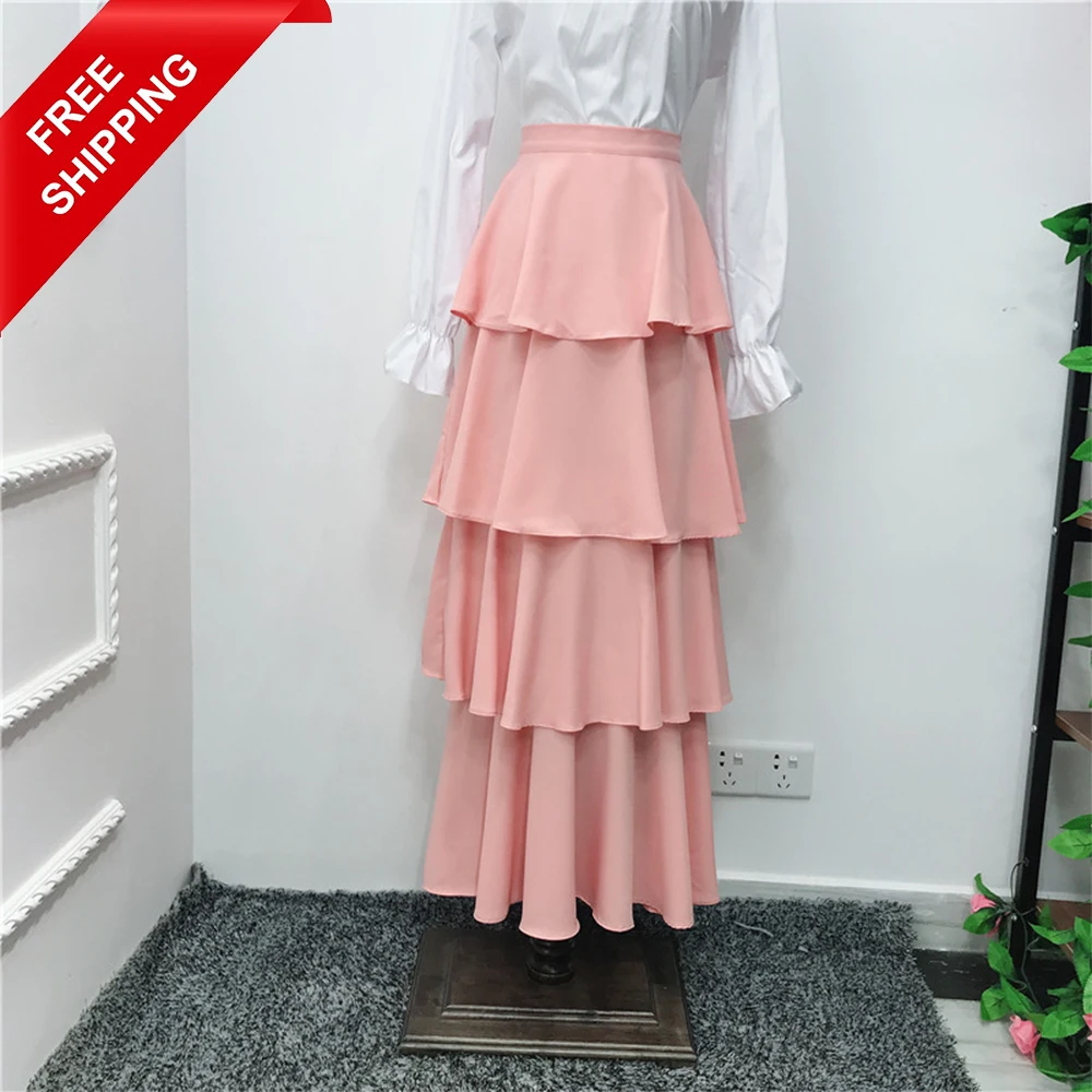 New Design European Fashion Autumn Women Abaya Pleated Multi Layers Cake Skirts For Islamic Clothing Muslim Dresses, White.black,pink.khaki
New Design European Fashion Autumn Women Abaya Pleated Multi Layers Cake Skirts For Islamic Clothing Muslim Dresses, White.black,pink.khaki