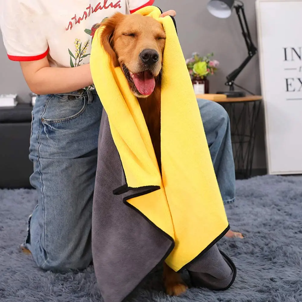 Pet Dog Bath Towel Super Absorbent Microfiber Dog Towel for Small Medium Large Dogs and Cats, Yellow & grey
Pet Dog Bath Towel Super Absorbent Microfiber Dog Towel for Small Medium Large Dogs and Cats, Yellow & grey