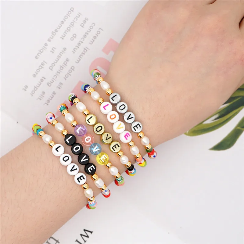 Wholesale coloful seed beads charm letter bracelet stretchy love charm letter Boho pearl bead bracelet, Colorful
Wholesale coloful seed beads charm letter bracelet stretchy love charm letter Boho pearl bead bracelet, Colorful