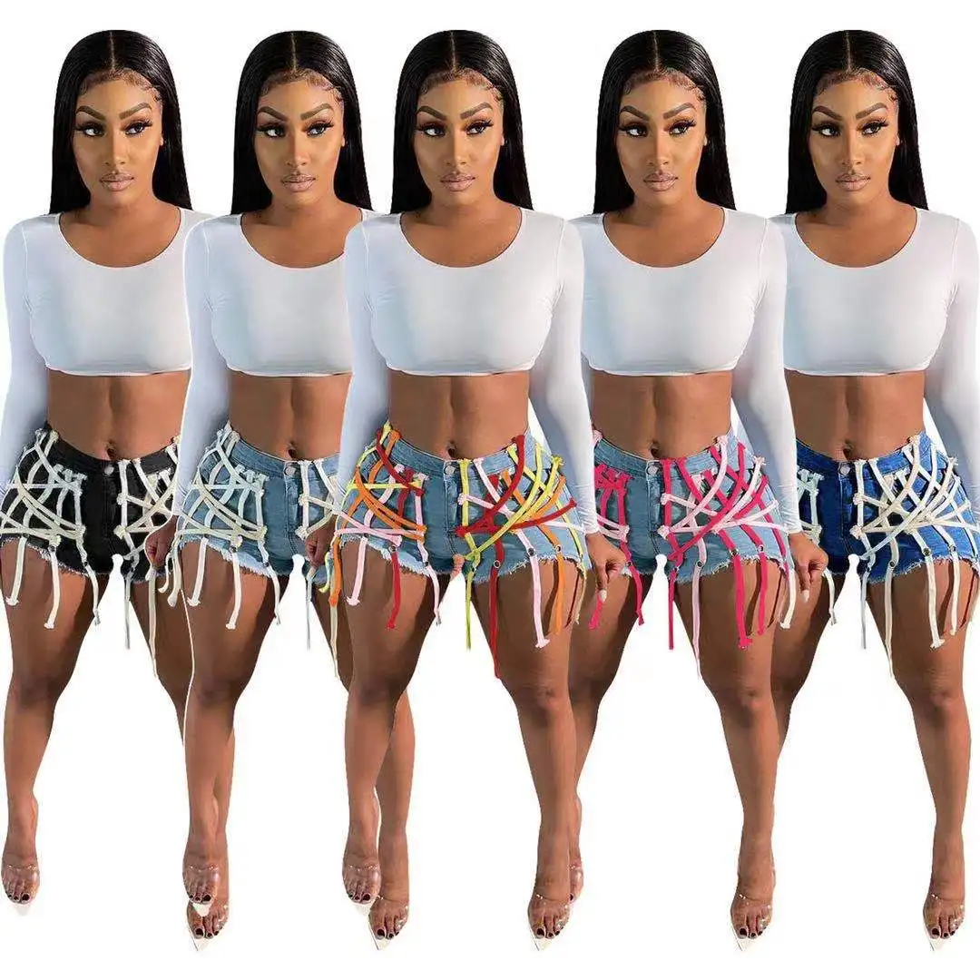 2021 new summer tassels jeans short women factory sale Yiyuansen, Customized 
2021 new summer tassels jeans short women factory sale Yiyuansen, Customized