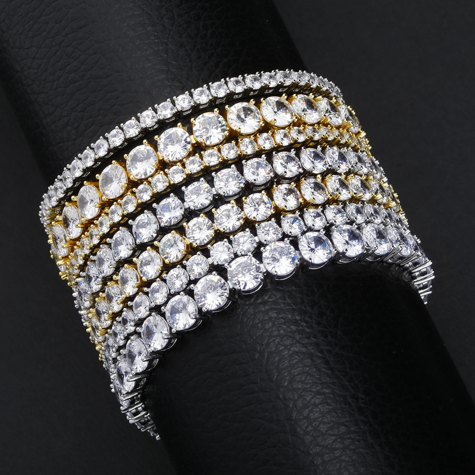 925 silver moissanite bracelet iced out VVS moissanite 3mm 4mm tennis bracelet spring clasp lab diamond tennis chain bracelet, White gold/ gold
925 silver moissanite bracelet iced out VVS moissanite 3mm 4mm tennis bracelet spring clasp lab diamond tennis chain bracelet, White gold/ gold