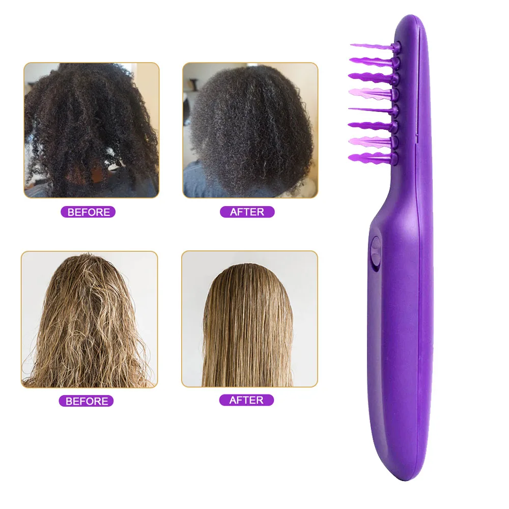 2020 New Electric Detangling Brush Hair Curly Detangle Brush comb Scalp Massage Comb Loosen Knots For curly hair