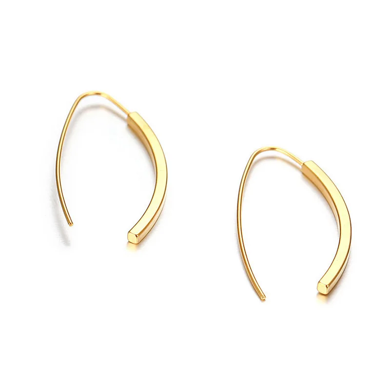 Amazon Hot Popular Accessory Simple Gold Color Titanium Steel Stick Earrings 316L Stainless Steel Geometric Hook Earrings
Amazon Hot Popular Accessory Simple Gold Color Titanium Steel Stick Earrings 316L Stainless Steel Geometric Hook Earrings