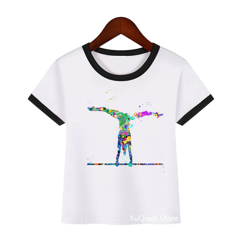 Lovely watercolor gymnastics childrens sport t shirts summer children girl t-shirt korean style
Lovely watercolor gymnastics childrens sport t shirts summer children girl t-shirt korean style