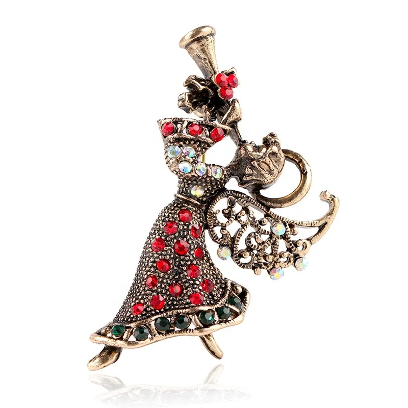 Free Shipping Wholesale New Design Lovely Girl Rhinestone Christmas Brooch Pin, As picture
Free Shipping Wholesale New Design Lovely Girl Rhinestone Christmas Brooch Pin, As picture