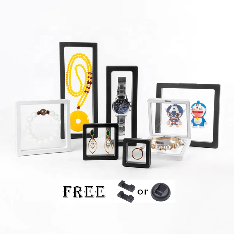 Custom Logo Clear PE Film Suspension Gift Packaging Box Acrylic 3D Square Floating Frame Travel Jewelry Display Box Case, Black
Custom Logo Clear PE Film Suspension Gift Packaging Box Acrylic 3D Square Floating Frame Travel Jewelry Display Box Case, Black