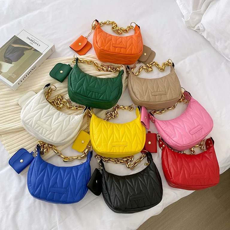 Hot Sale Chain Underarm Bags Women Handbags Ladies Shoulder Purses Cheap Handbags for Women 2022, Customized color
Hot Sale Chain Underarm Bags Women Handbags Ladies Shoulder Purses Cheap Handbags for Women 2022, Customized color