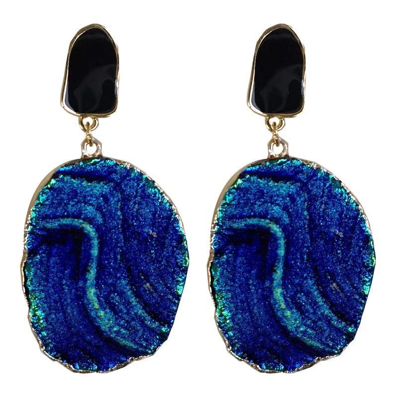 Hyacinth Hyperbole Style Personalized Temperament S925 Silver Post Blue Retro Irregular Earrings
Hyacinth Hyperbole Style Personalized Temperament S925 Silver Post Blue Retro Irregular Earrings