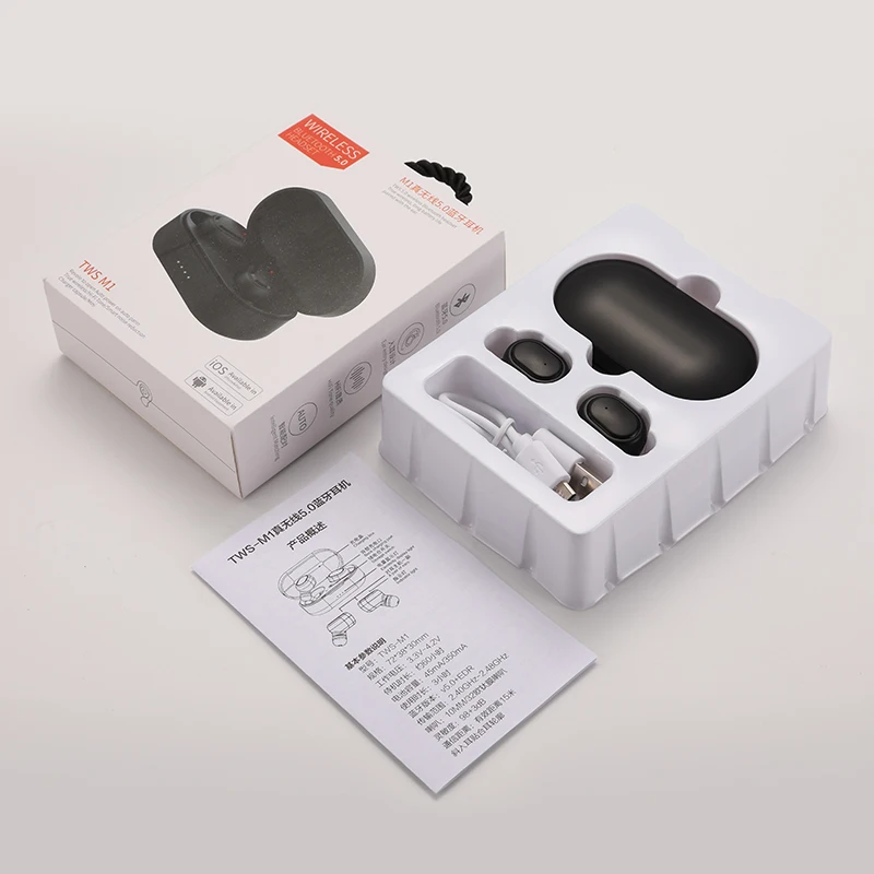 M1 Earphone Waterproof Earbuds Bluetooth Wireless Earbuds with Charging Box for Xiaomi - ANKUX.COM