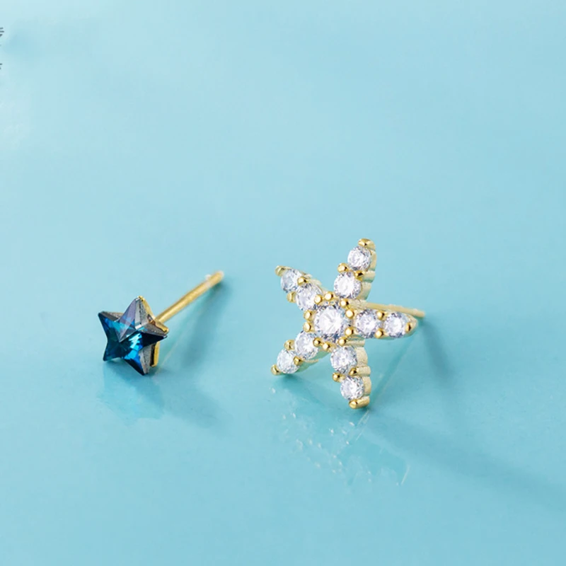 Korea New Design S925 Sterling Silver Simple Fashion Blue Zircon Star Fishstar Stud Earring Jewelry for Women
Korea New Design S925 Sterling Silver Simple Fashion Blue Zircon Star Fishstar Stud Earring Jewelry for Women