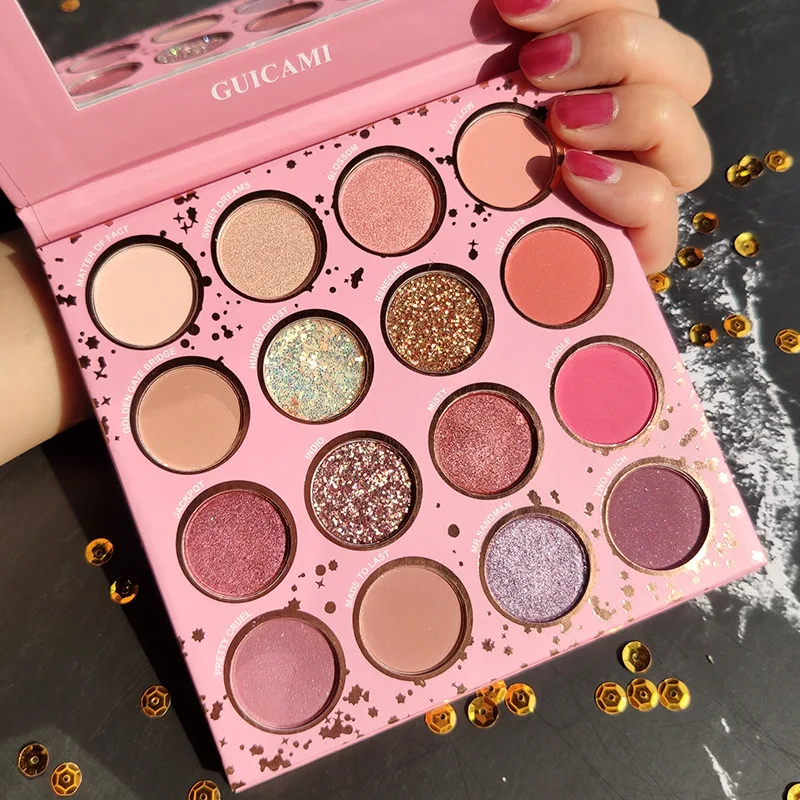 GUICAMI eye shadow contouring palette private label oem/odm luxury makeup glitter 16 shades luminous eye shadow
GUICAMI eye shadow contouring palette private label oem/odm luxury makeup glitter 16 shades luminous eye shadow