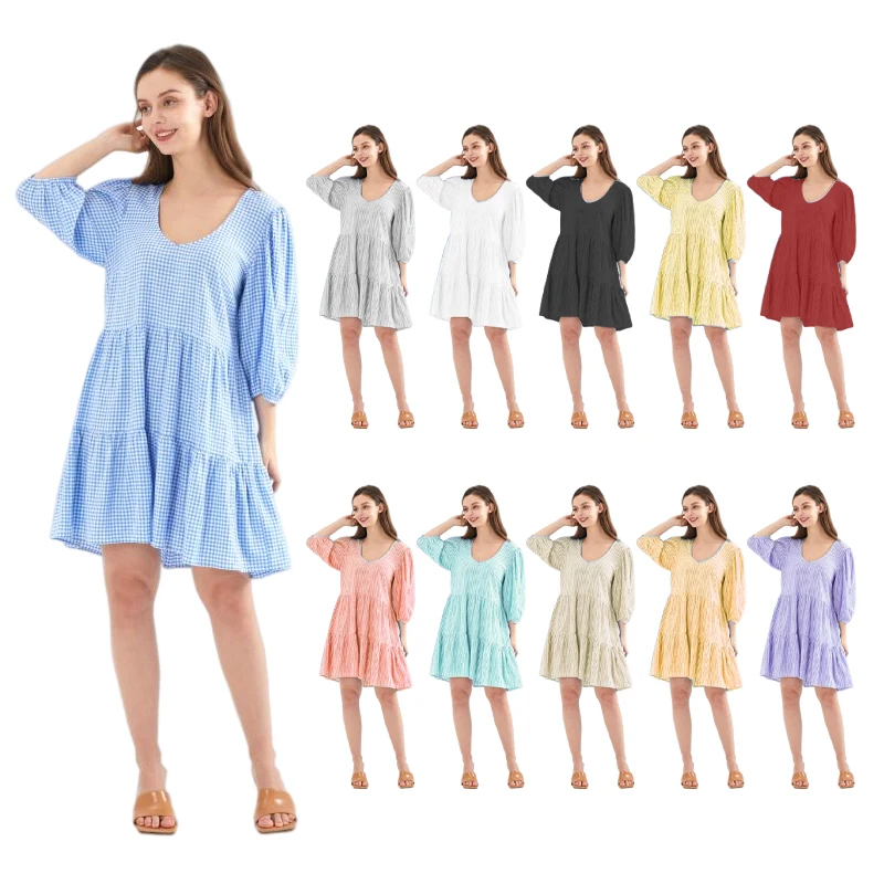 High Quality Plaid Shirt Dress Womens Dress and Skirts Manufacturer Maxi Dress for Ladies, Customized color
High Quality Plaid Shirt Dress Womens Dress and Skirts Manufacturer Maxi Dress for Ladies, Customized color