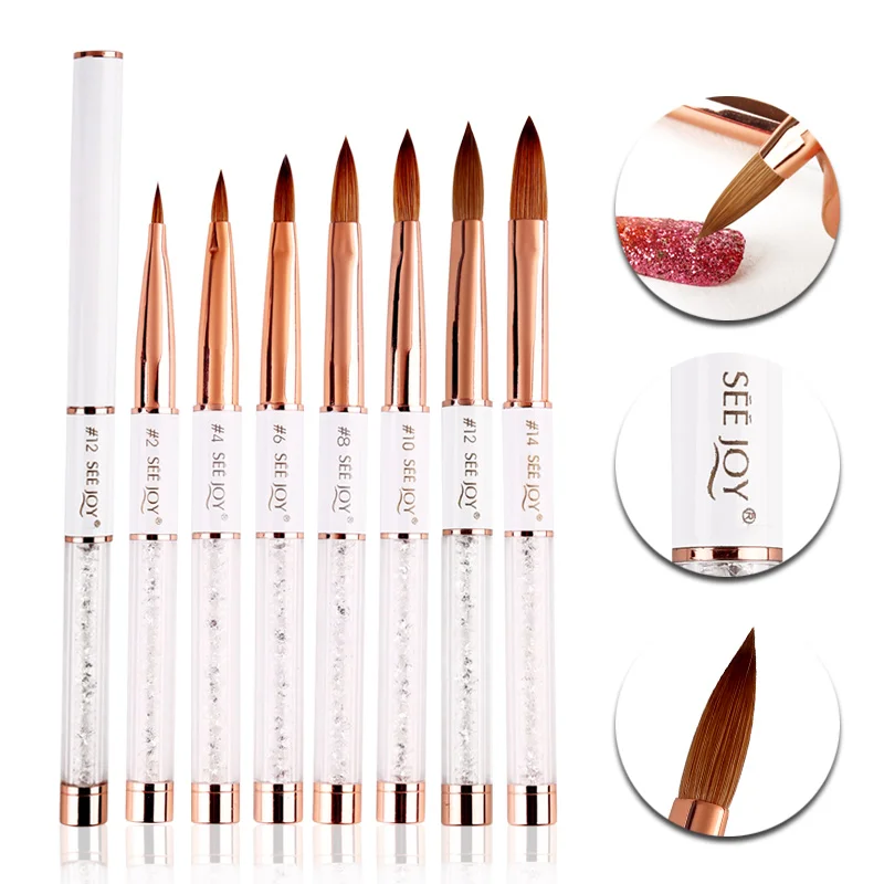 High Quality Custom Logo Rose Gold Nail Brush 100% Pure Kolinsky Hair Acrylic Nail Art Brush
High Quality Custom Logo Rose Gold Nail Brush 100% Pure Kolinsky Hair Acrylic Nail Art Brush