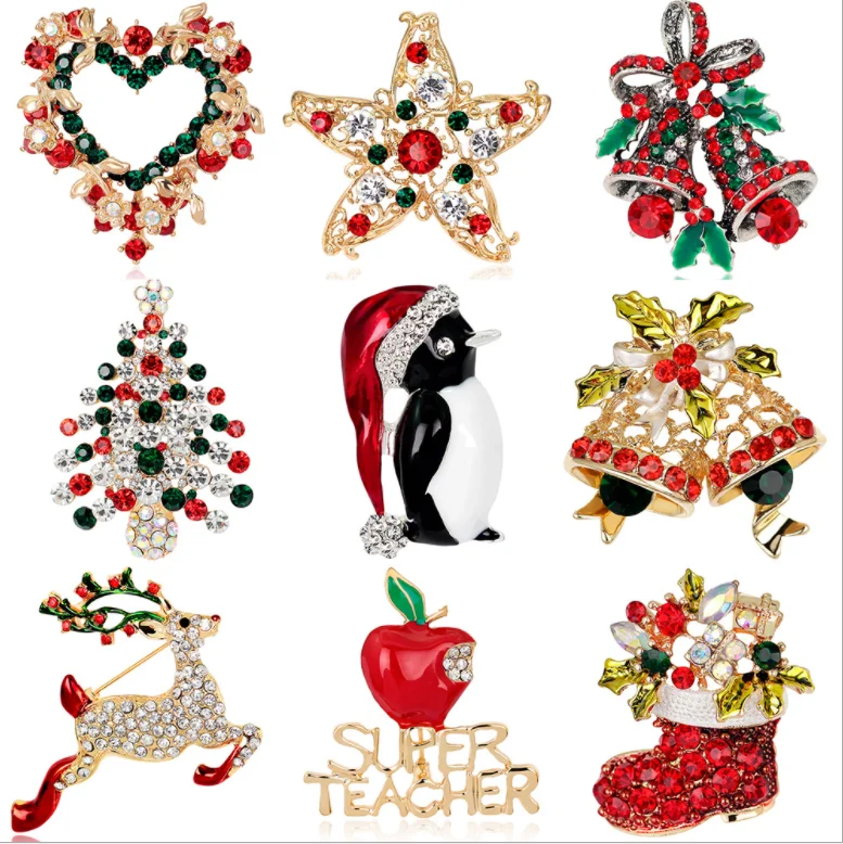 Fashion Cartoon cute Christmas brooch women alloy holiday custom brooch jewelry rhinestone brooch, Picture
Fashion Cartoon cute Christmas brooch women alloy holiday custom brooch jewelry rhinestone brooch, Picture