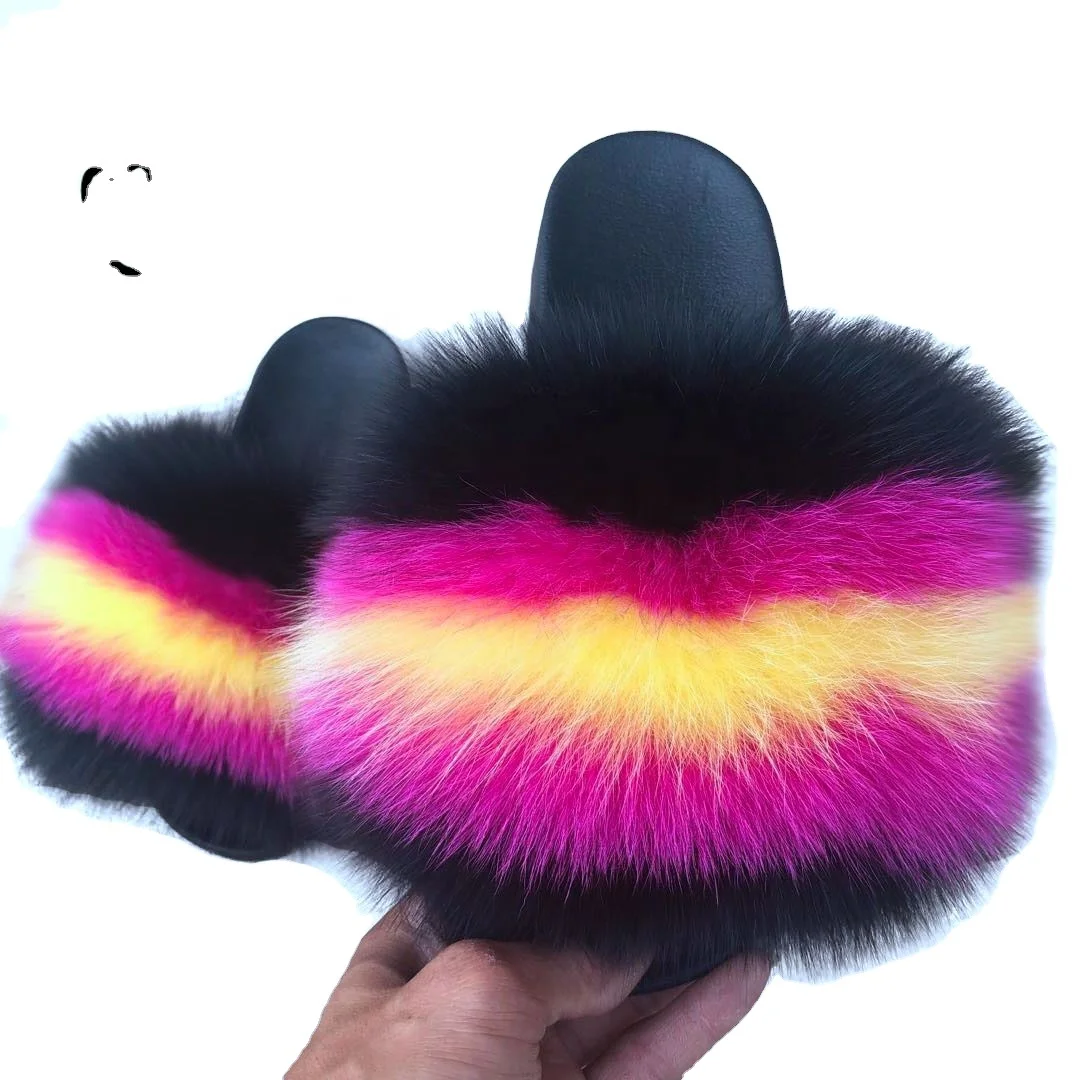 Custom slippers slides Fox fur slides slippers real fox fur slides for women, All colors can be customized
Custom slippers slides Fox fur slides slippers real fox fur slides for women, All colors can be customized