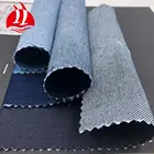 Wholesale stock lot blue denim fabric for jacket