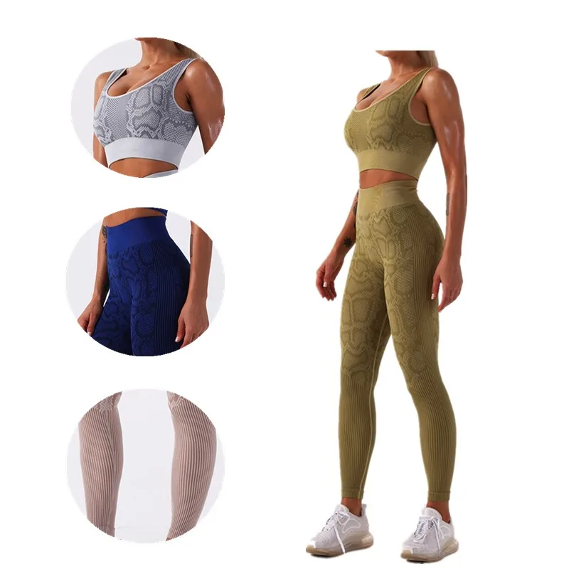 Seamless Set Women Fitness Clothing Sportswear Gym Leggings Padded Push-up Strappy Sports Bra 2 Pcs Sport Suits yoga Outfit
Seamless Set Women Fitness Clothing Sportswear Gym Leggings Padded Push-up Strappy Sports Bra 2 Pcs Sport Suits yoga Outfit