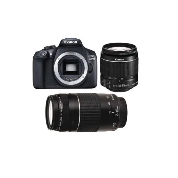 

CANON EOS 1300D DSLR Camera KIT EF-S 18-55mm F3.5-5.6 III + EF 75-300mm F4-5.6 III Lens (Rebel T6)