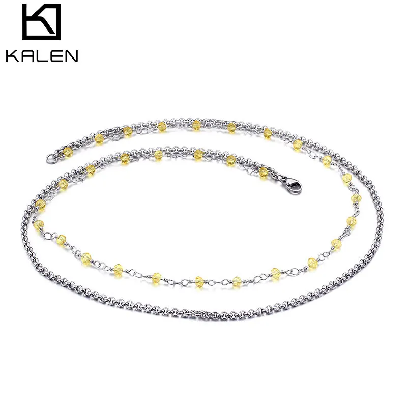 Fashion Design Link Chain Stainless Steel Jewelry 2 Layer Chain Necklace, Silver/gold
Fashion Design Link Chain Stainless Steel Jewelry 2 Layer Chain Necklace, Silver/gold