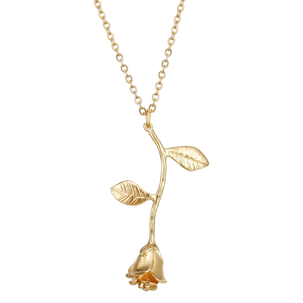 Hot Sale Gold Silver Rose Gold Plated Rose Flower Pendant Necklace Valentine's Day Gift Rose Flower Necklace, As images
Hot Sale Gold Silver Rose Gold Plated Rose Flower Pendant Necklace Valentine's Day Gift Rose Flower Necklace, As images