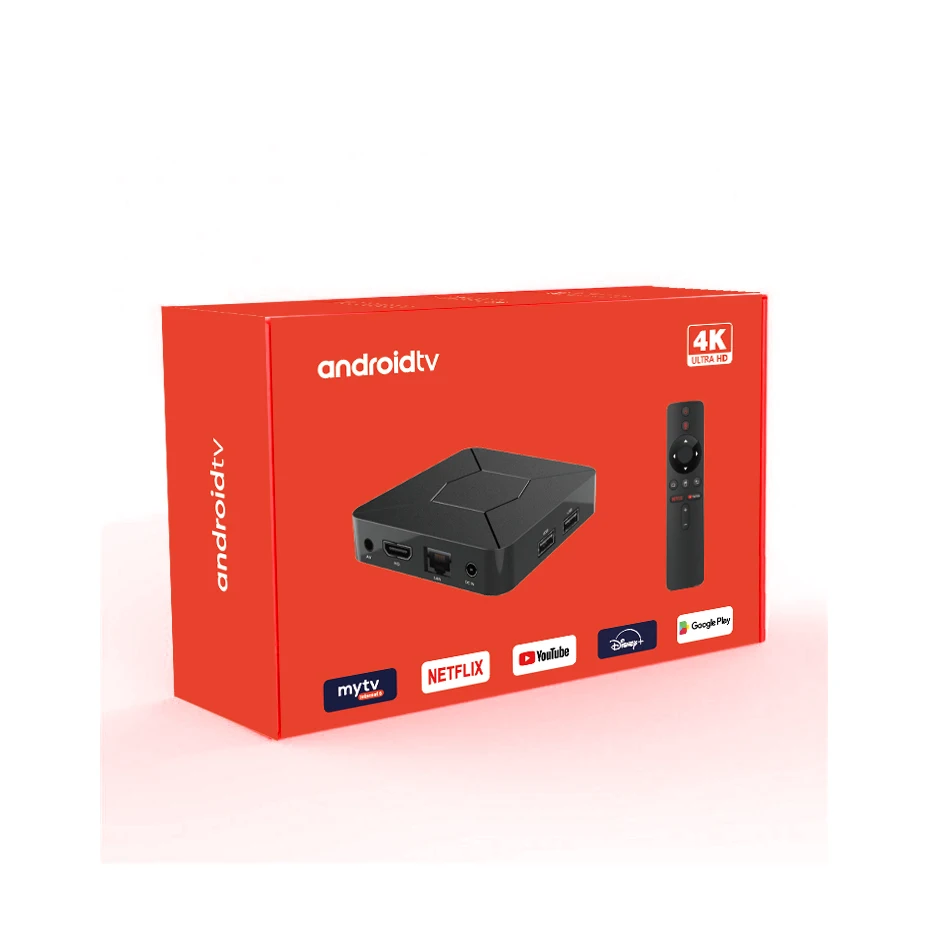 

Android box manufacturer Q5 ATV Android 10.0 OS 4K Smart TV Box Allwinner H313 media player 2GB 8GB ATV voice remote