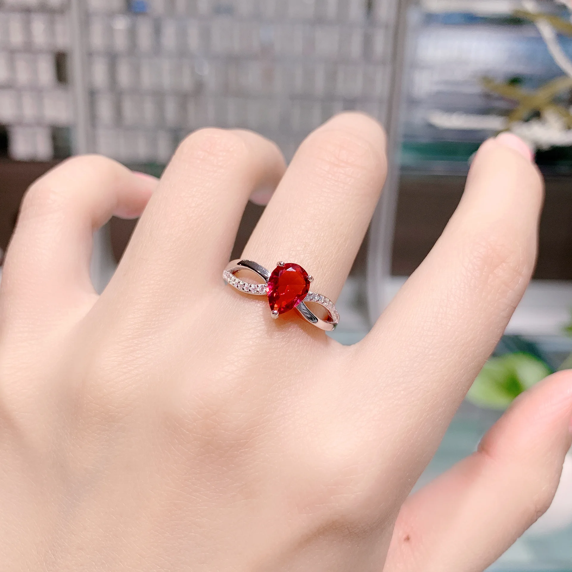 Popular Ruby Sterling Silver Diamond Ring Minimalist Jewelry Engagement Ring, Gold/silver
Popular Ruby Sterling Silver Diamond Ring Minimalist Jewelry Engagement Ring, Gold/silver