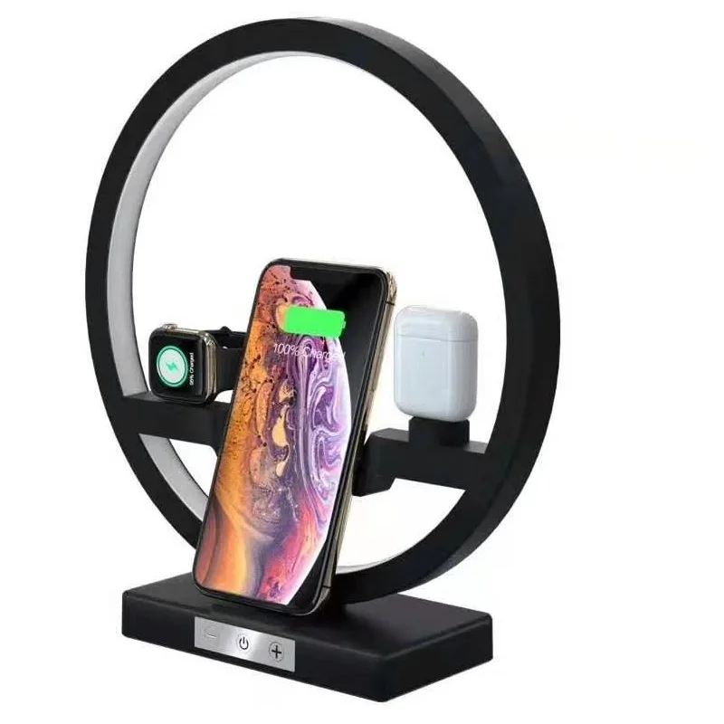 2021 Top selling products 2021 4 in 1 led light lamp wireless charger desk stand universal charging holder for phone
2021 Top selling products 2021 4 in 1 led light lamp wireless charger desk stand universal charging holder for phone