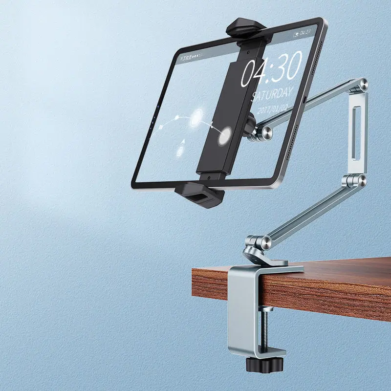2022 New Aluminium Triple Arm Adjustable Phone Mount Folding Lazy Flexible Tablet Holder for Desk, Silver, gray
2022 New Aluminium Triple Arm Adjustable Phone Mount Folding Lazy Flexible Tablet Holder for Desk, Silver, gray