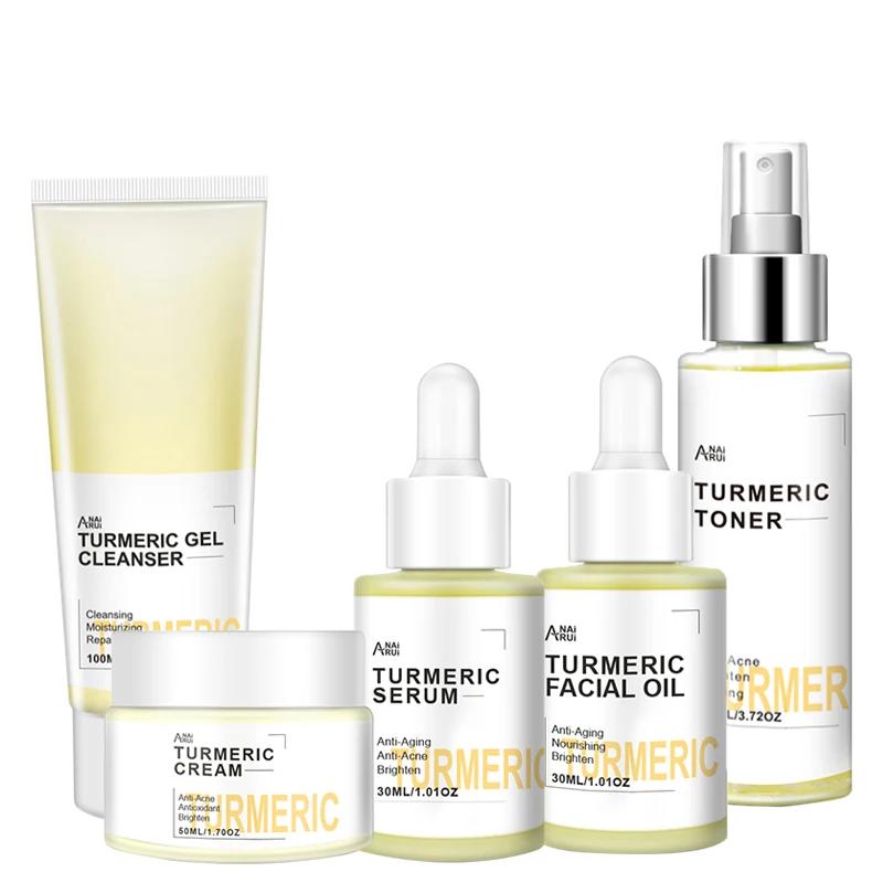 

high quality moisturizing anti aging anti acne turmeric care cream facial treatment skin care set