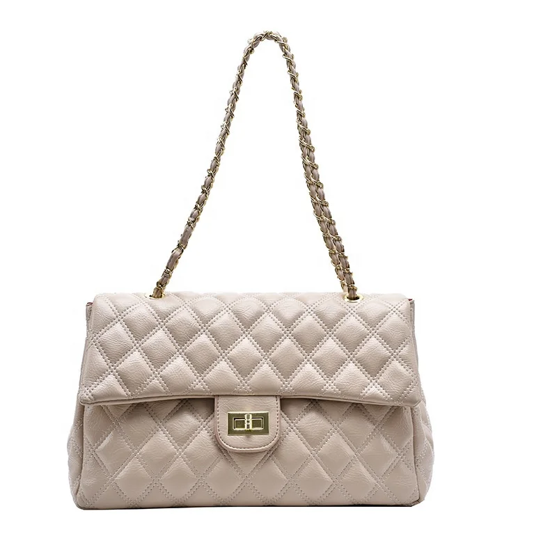 Fashion Quilted Solid PU Leather Ladies Bag Cross Double Chain Shoulder Bags and Purses Large Handbags Women
Fashion Quilted Solid PU Leather Ladies Bag Cross Double Chain Shoulder Bags and Purses Large Handbags Women