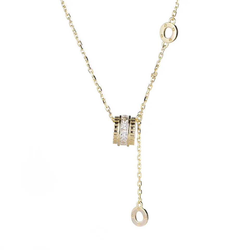 Round 925 Sterling Silver Gold Jewelry Diamond Zircon Linked Circle Pendant Necklace For Women new arrival 2023
Round 925 Sterling Silver Gold Jewelry Diamond Zircon Linked Circle Pendant Necklace For Women new arrival 2023