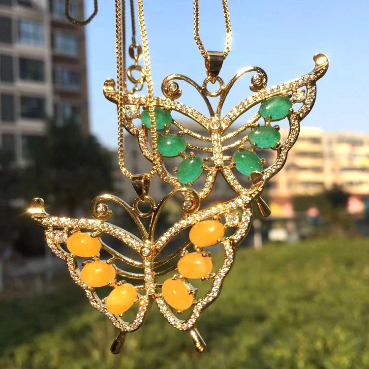 jialin jewelry Charms Natural Gemstone Malaysian cz green Jade agate Stone large big butterfly pendant necklace
jialin jewelry Charms Natural Gemstone Malaysian cz green Jade agate Stone large big butterfly pendant necklace