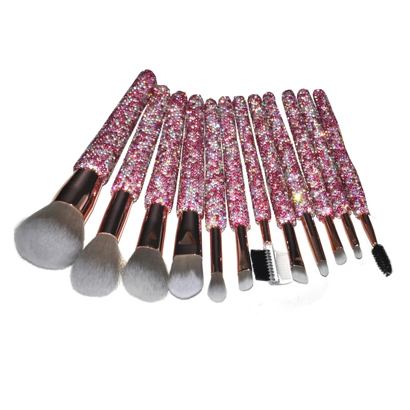 High grade diamond inlaid 12 makeup brush set powder brush eye shadow brush makeup tool, As the picture shows
High grade diamond inlaid 12 makeup brush set powder brush eye shadow brush makeup tool, As the picture shows