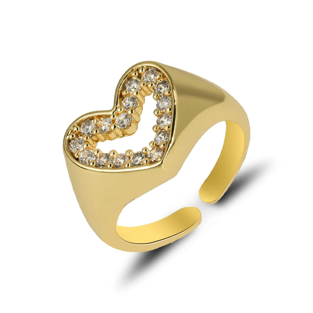 Enchanting 18k Gold Plated CZ Zircon Heart Open Ring Cubic Zirconia Hollow Heart Ring For Women Girls
Enchanting 18k Gold Plated CZ Zircon Heart Open Ring Cubic Zirconia Hollow Heart Ring For Women Girls