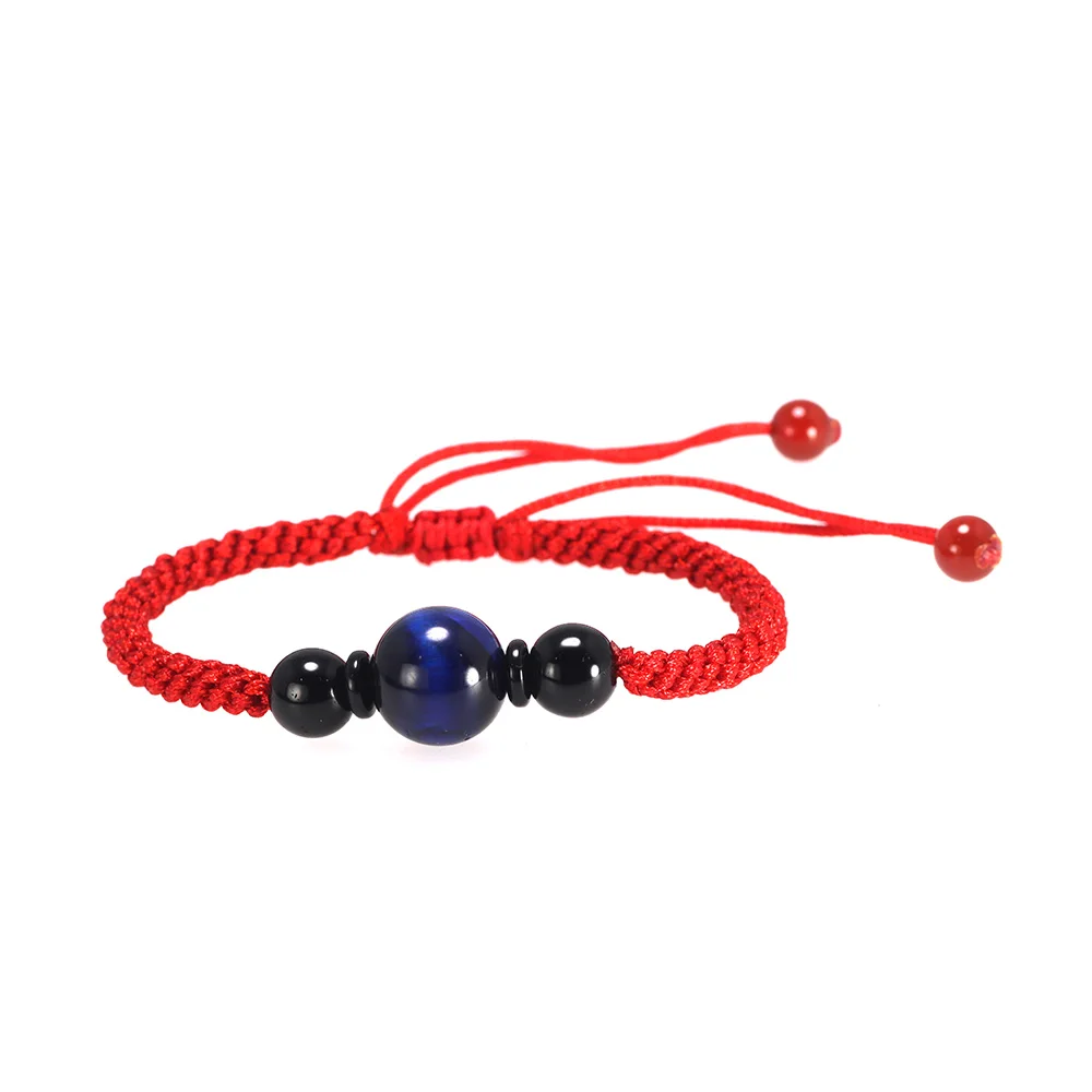 Blue Tiger Eyes Natural Stone Bead Bracelet 3 Colors Red String Braiding Couple Bracelets for Men Women Adjustable Length
Blue Tiger Eyes Natural Stone Bead Bracelet 3 Colors Red String Braiding Couple Bracelets for Men Women Adjustable Length