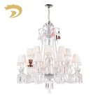 Zhongshan modern decorative metal glass lampshade led chandelier pendant lamp